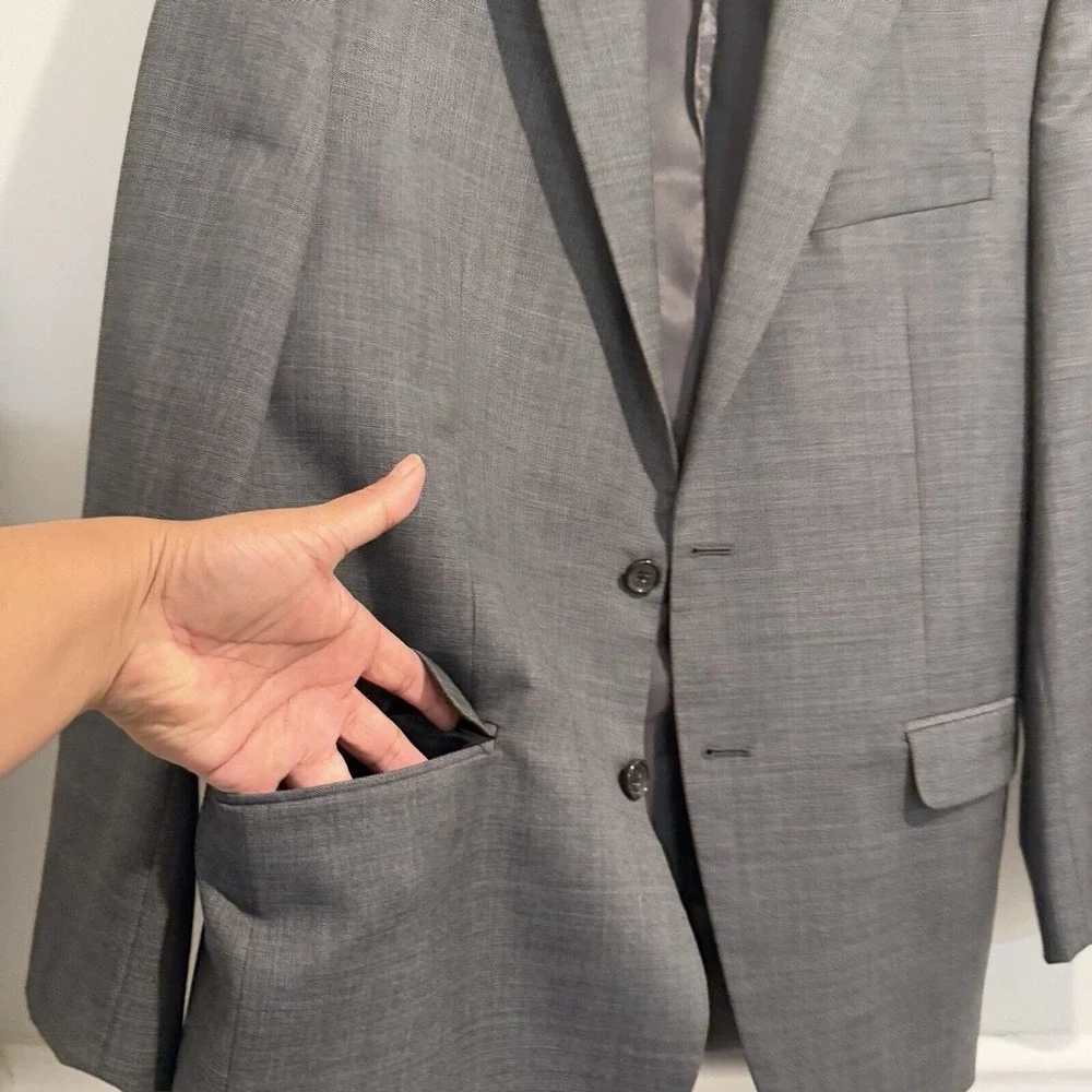 Lauren Ralph Lauren Lord&Taylor Men 100%‎ Wool Blazer Suit Sport Coat Gray 38R